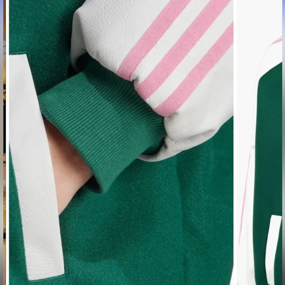 NWT Adidas VRCT Jacket Green Three stripe S - Picture 4 of 12
